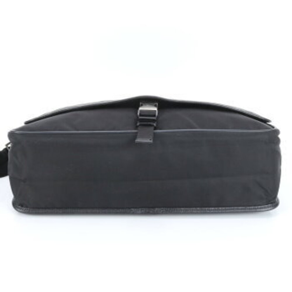 Prada Tessuto triangular logo leather business ba… - image 4